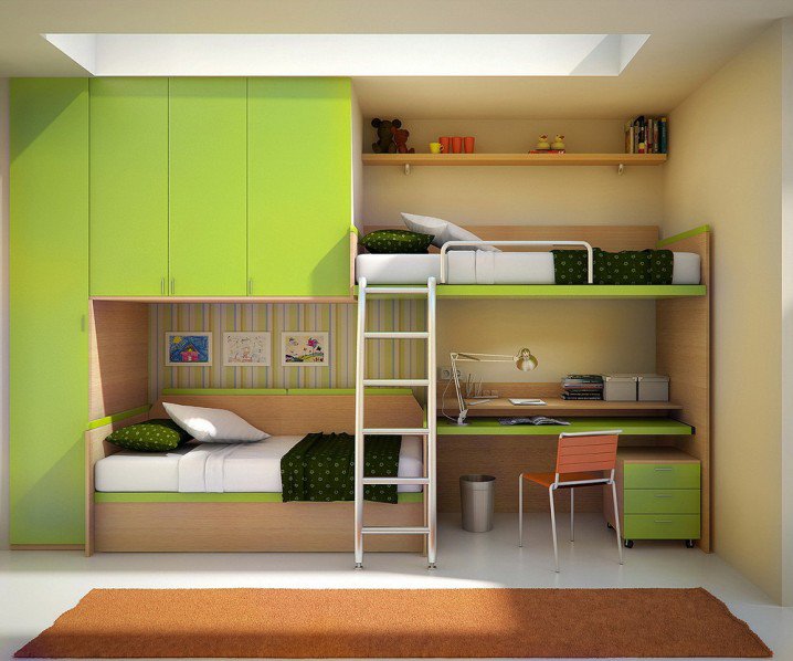 Phòng ngủ độc đáo cho các cặp sinh đôi