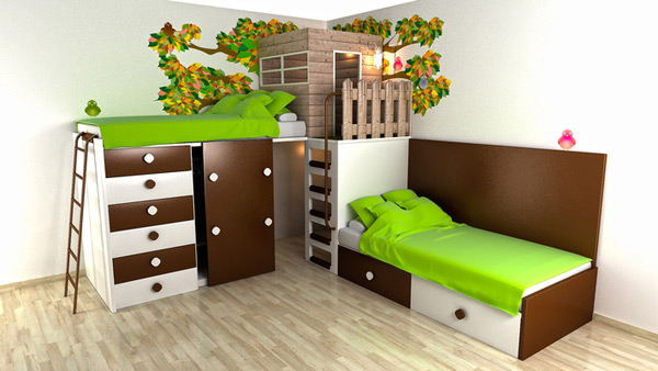 Mẫu phòng ngủ trẻ em hấp dẫn