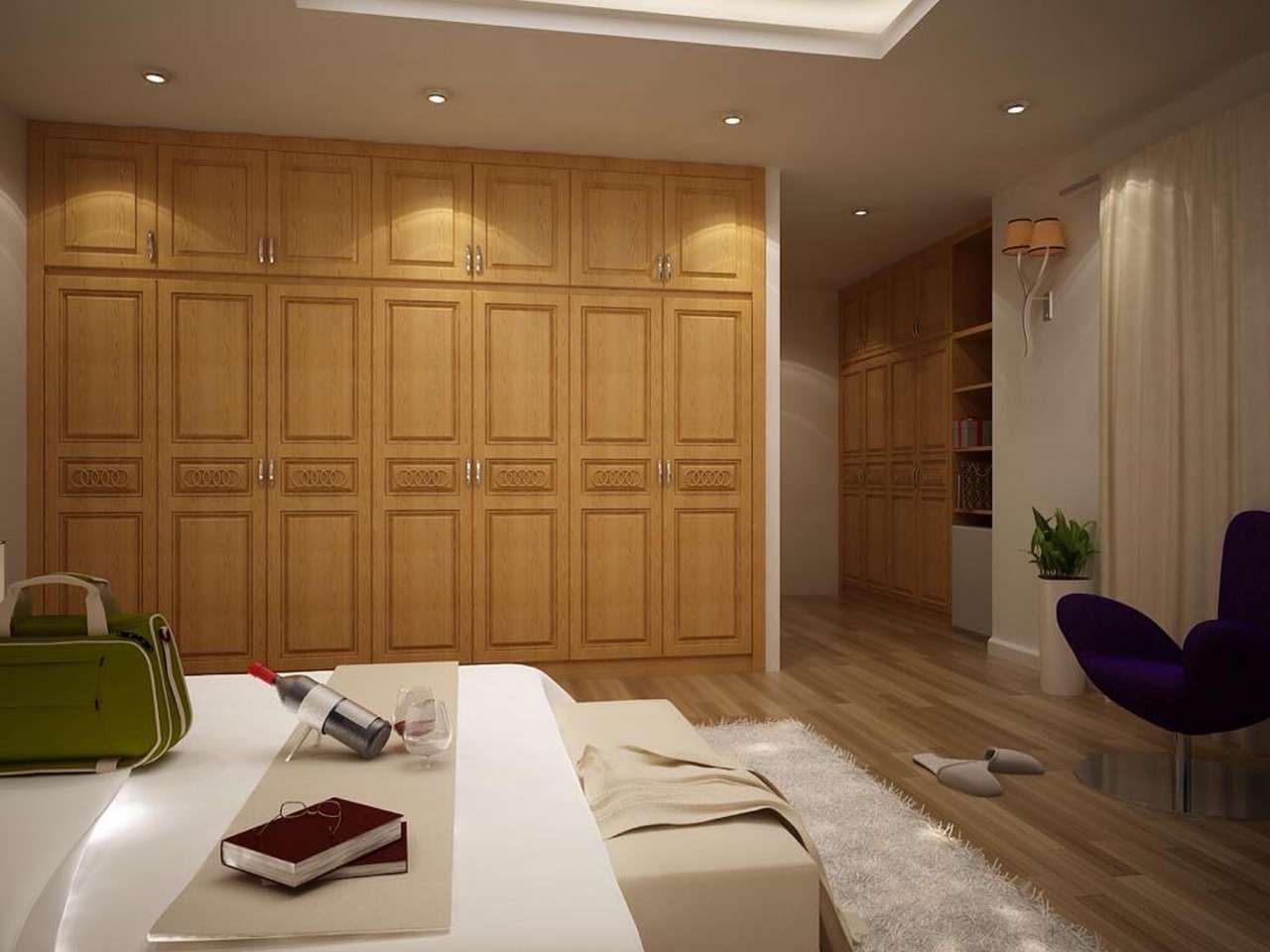 Tủ âm tường bằng gỗ tự nhiên được ưa chuộng