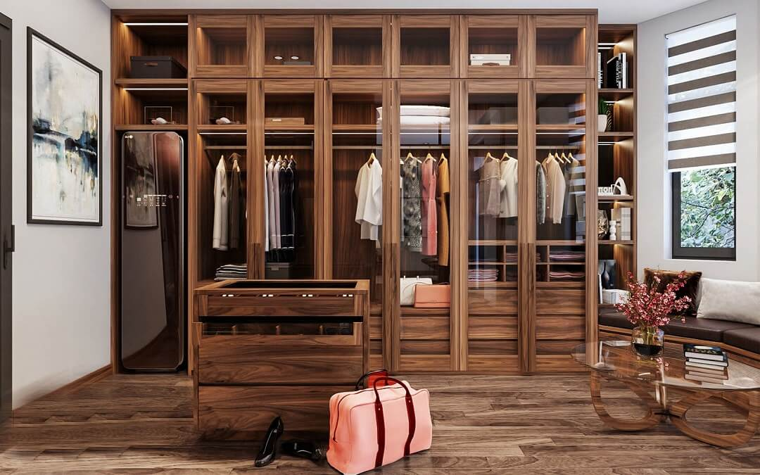 Tủ âm tường mang vẻ đẹp sang trọng, hiện đại