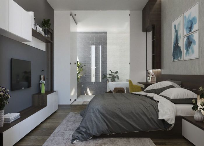 phòng ngủ có nhà vệ sinh